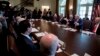 Trump's Cabinet Heaps Praise at First Full Member Meeting