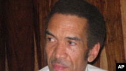 FILE - Botswana former President Ian Khama.