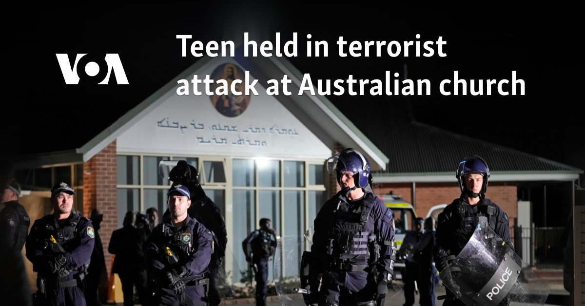 Teen held in terrorist attack at Australian church