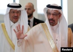 Saudi Arabia's Oil Minister Khalid al-Falih arrives for an OPEC meeting in Vienna, Austria, June 22, 2018.