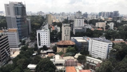 Một góc Sài Gòn nhìn từ trên cao.