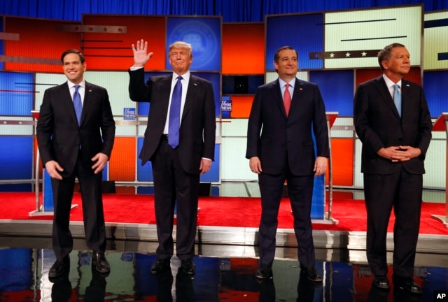 Marco Rubio, Donald Trump, Ted Cruz ve John Kasich