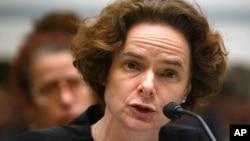FILE - Dr. Nora Volkow, director of the National Institute on Drug Abuse, testifies during a hearing on Capitol Hill in Washington, March 2005.