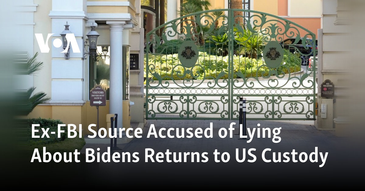 Ex Fbi Source Accused Of Lying About Bidens Returns To Us Custody