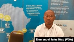 Le Burkinabè Ba Robert David, qui a représenté la société syngenta lors de la conférence internationale sur les maladies transmises par les moustiques à Yaoundé, le 23 septembre 2019. (VOA/Emmanuel Jules Ntap)