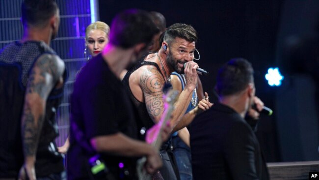 Ricky Martin canta en el Festival Internacional de la Canción de Viña del Mar el domingo 23 de febrero del 2020 en Viña del Mar, Chile.