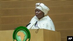 Nkosazana Dlamini Zuma donne un discours devant l'UA, le 30 janvier 2016.