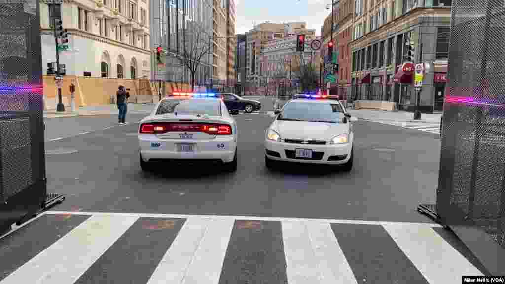 USA, Washington, city center ahead of inauguration