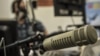 FILE: Undated photo of a radio studio microphone