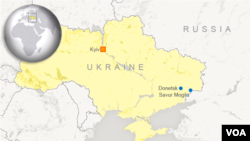 Bản đồ Savur Mogila, nơi hai chiếc máy bay chiến đấu của Ukraine bị bắn rơi.