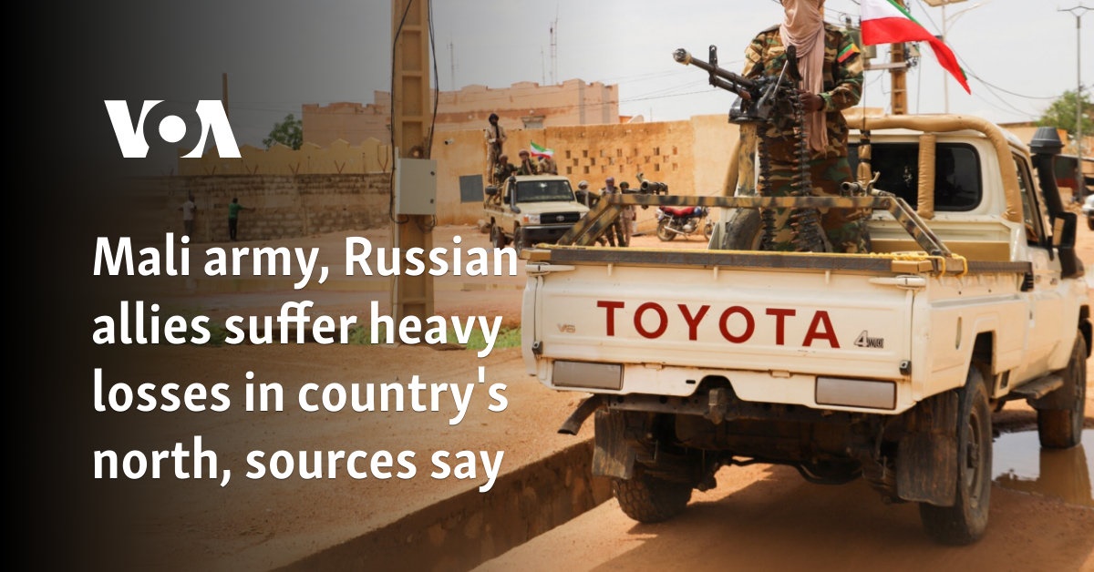 Mali army, Russian allies suffer heavy losses in country's north, sources say