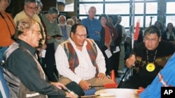 The Porcupine Singers perform as part of The Lakota Music Project. Ronnie Theisz (left), professor emeritus of American Indian Studies at Black Hills State University, has been with the group since 1972.