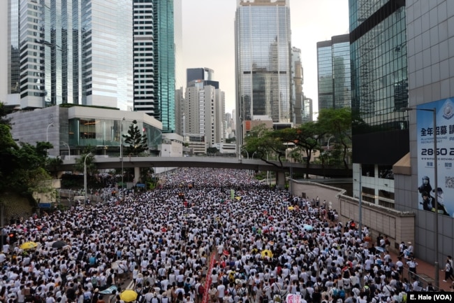 One in seven Hong Kong residents marched against a proposed law that would allow extradition to China in a record event for autonomous Chinese city.