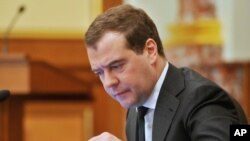 Waziri mkuu wa Russia Dmitry Medvedev.