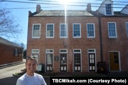 Mikah poses in front of William Johnson’s renovated home, which now serves as a museum and visitor center for the Natchez National Historical Park.
