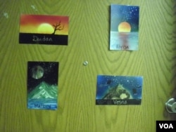 Photos on the dorm room door