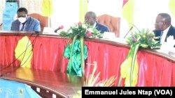 Conférence de presse de lancement de la campagne nationale contre les discours haineux, à Yaoundé, le 5 mars 2021(VOA/Emmanuel Jules Ntap)