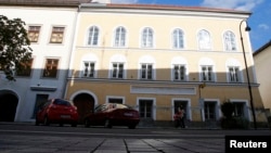 FILE - The house in which Adolf Hitler was born is seen in the northern Austrian city of Braunau am Inn, Sept. 24, 2012.