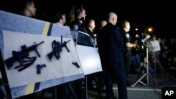 Cảnh sát California họp báo gần nơi xảy ra vụ xả súng do một cặp vợ chồng Hồi giáo bị cực đoan hóa thực hiện hồi đầu tháng 12.