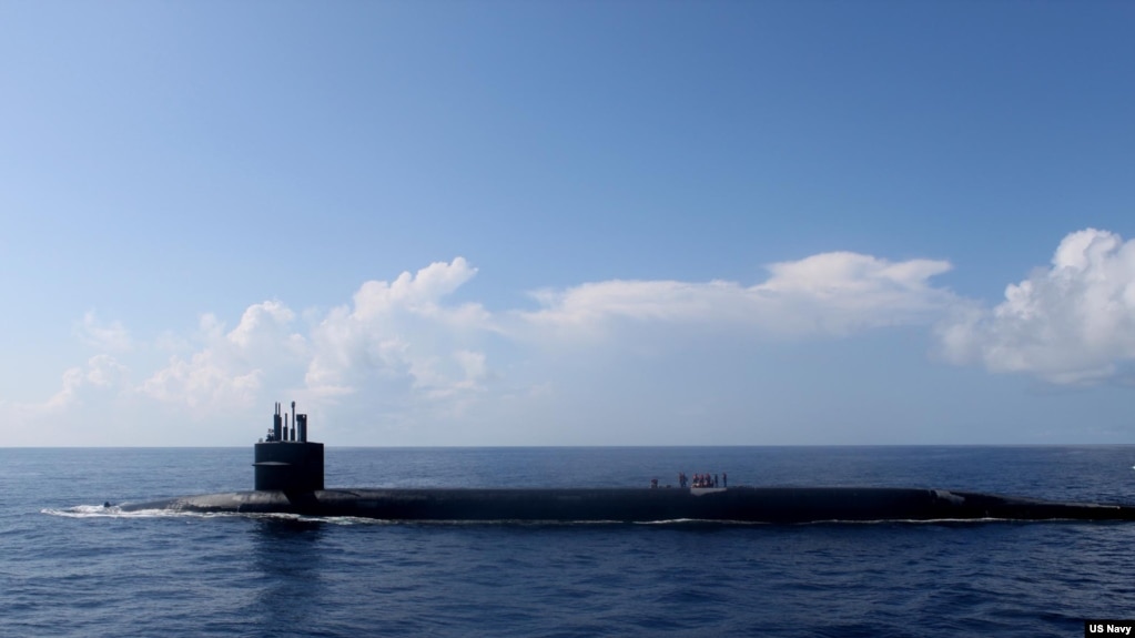 Tàu ngầm hạt nhân USS Rhode Island thuộc lớp Triden của Mỹ.