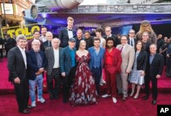 The cast of "Solo: A Star Wars Story" arrive for it's premiere, May 10, 2018, in Los Angeles.