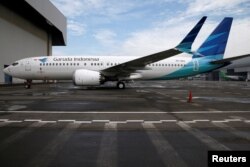 A Boeing 737 Max 8 airplane at Soekarno-Hatta International airport near Jakarta, Indonesia, March 13, 2019. All 737 Max 8s have been grounded worldwide.