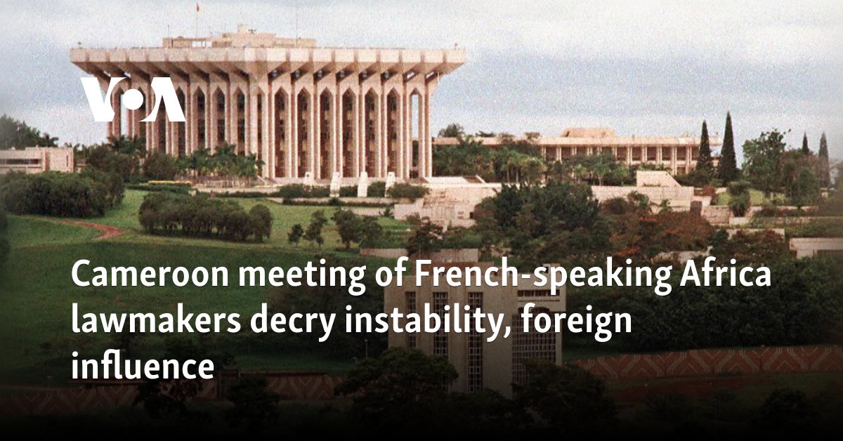 Cameroon meeting of French-speaking Africa lawmakers decry instability, foreign influence