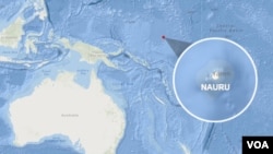 Peta wilayah Nauru.