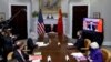 美国总统拜登与 国务卿布林肯、财政部长耶伦和总统国家安全顾问沙利文在白宫通过网络视频与中国国家主席习近平交谈。(2021年11月15日)