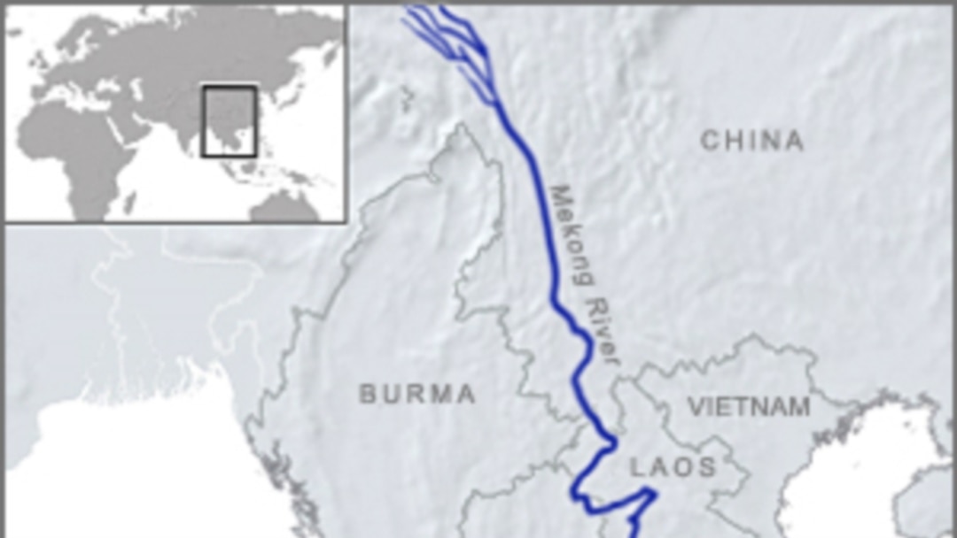 where is the mekong river located on a map