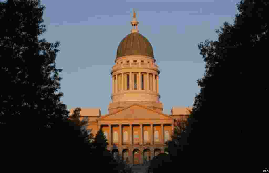 In this Oct. 28, 2011 photo, early morning sunlight bathes the State House in Augusta, Maine. Legislative leaders will begin sifting through hundreds of proposed bills to decide which are worthy of consideration during the 2012 session when they return to