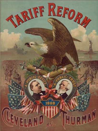 American History Benjamin Harrison Defeats Cleveland Over Tariffs In 1888