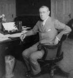 President Wilson Urges Support for Idea of League of Nations