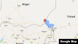 Map showing the location of Bosso, near the Niger-Nigeria border