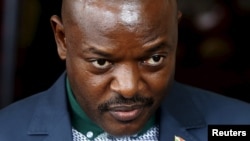 Le président burundais Pierre Nkurunziza à Bujumbura au Burundi le 17 mai 2015.