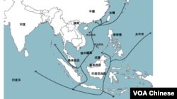 南中國海航運圖
