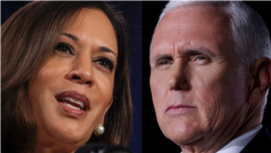 Senator Kamala Harris and Vice President Mike Pence