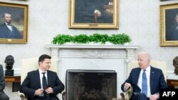 Президент США Джо Байден и президент Украины Владимир Зеленский. Белый дом, Вашингтон. 1 сентября 2021 г.