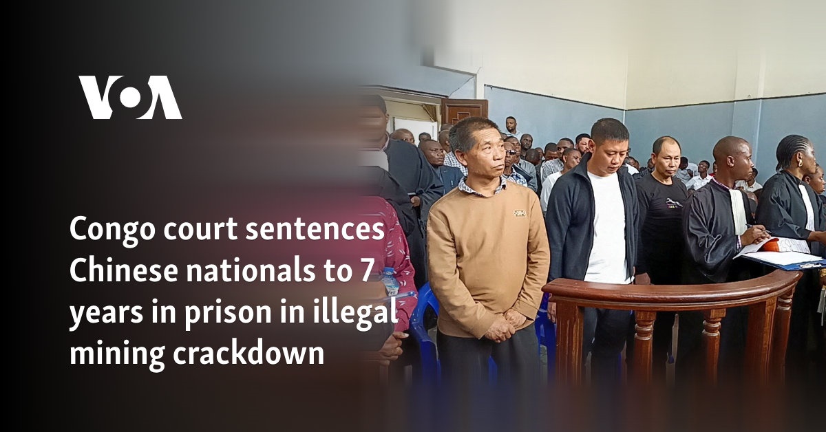 Congo court sentences Chinese nationals to 7 years in prison in illegal mining crackdown