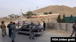 A police checkpoint near Pul e Khumri, 107 kilometers south of Kunduz, Afghanistan, which was attacked by Taliban forces earlier this month.