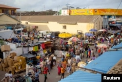 FILE - A view of Makola market in Accra, Ghana, June 15, 2015.