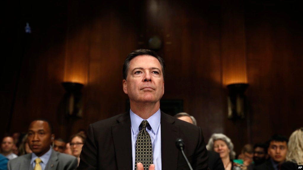 Aliyekuwa mkurugenzi wa FBI James Comey.