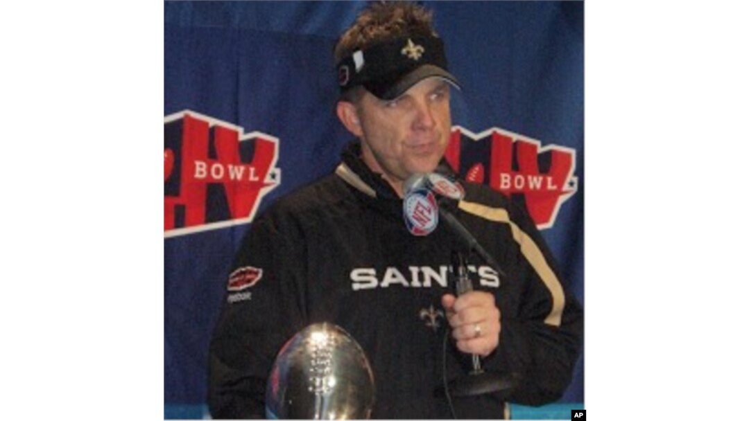 New Orleans Saints Coach Sean Payton after team's Super Bowl win, 7 Feb. 2010