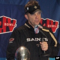 New Orleans Saints Coach Sean Payton after team's Super Bowl win, 7 Feb. 2010