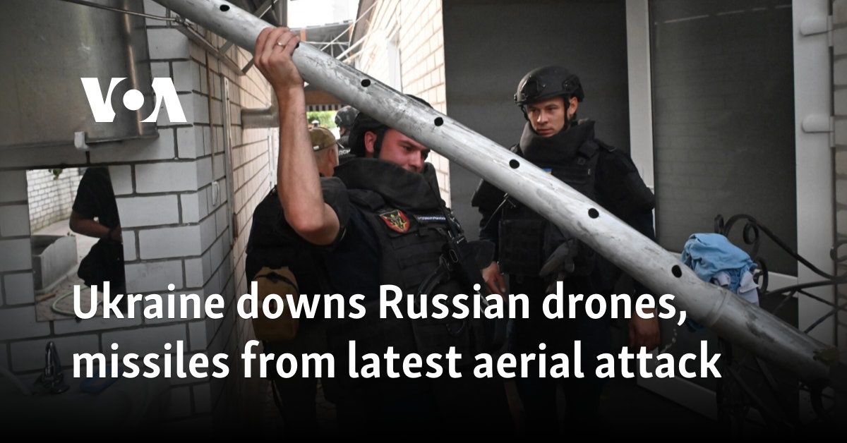 Ukraine downs Russian drones, missiles from latest aerial attack