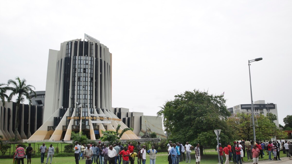 Gabon Officials Inspect Radio Building of Attempted Coup