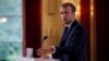 نشست خبری امانوئل ماکرون رئیس جمهوری فرانسه در کاخ الیزه، پاریس - ۲۷ اوت ۲۰۱۸ 
