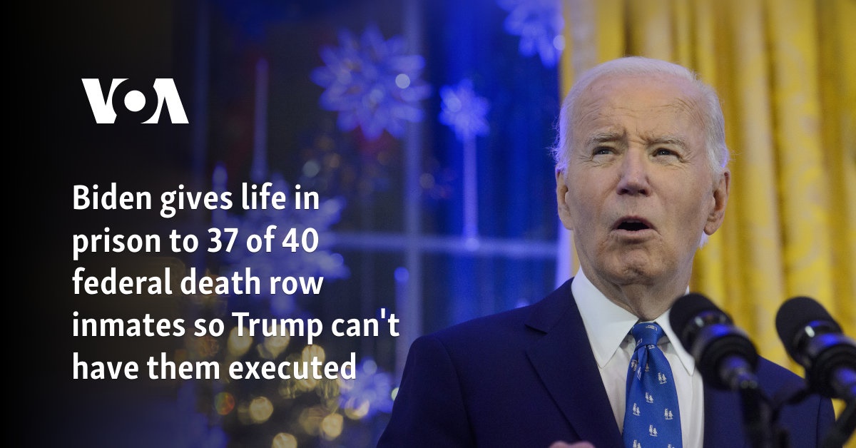 Biden Gives Life In Prison To 37 Of 40 Federal Death Row Inmates So ...