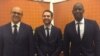 De gauche à droite: Essadik Alaoui, Amr Fahmy et Anthony Baffoe. (Twitter/CAF)