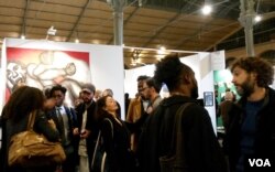 African contemporary art and design is being showcased in the French capital, Paris, Nov. 10, 2017. (L. Bryant/VOA)